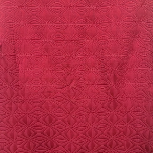 Sandra Darren size 16 Pink dress w pockets & beaded neckline geometric pattern - Picture 7 of 9